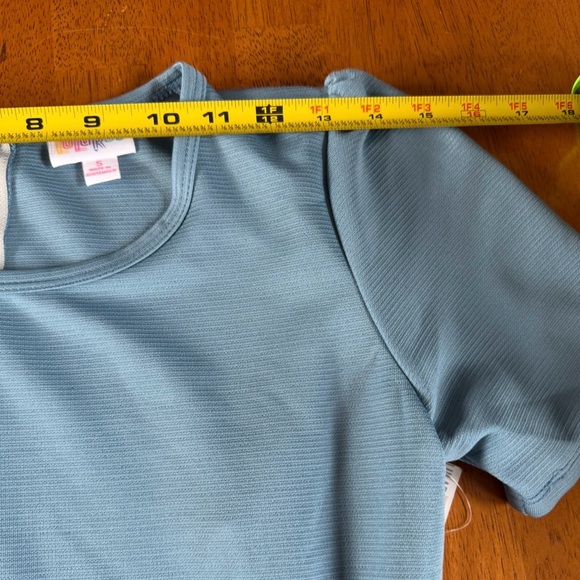 NWT LuLaRoe Women’s Blue Pleated Midi Dress with Short Puff Sleeves Size S - Picture 7 of 11